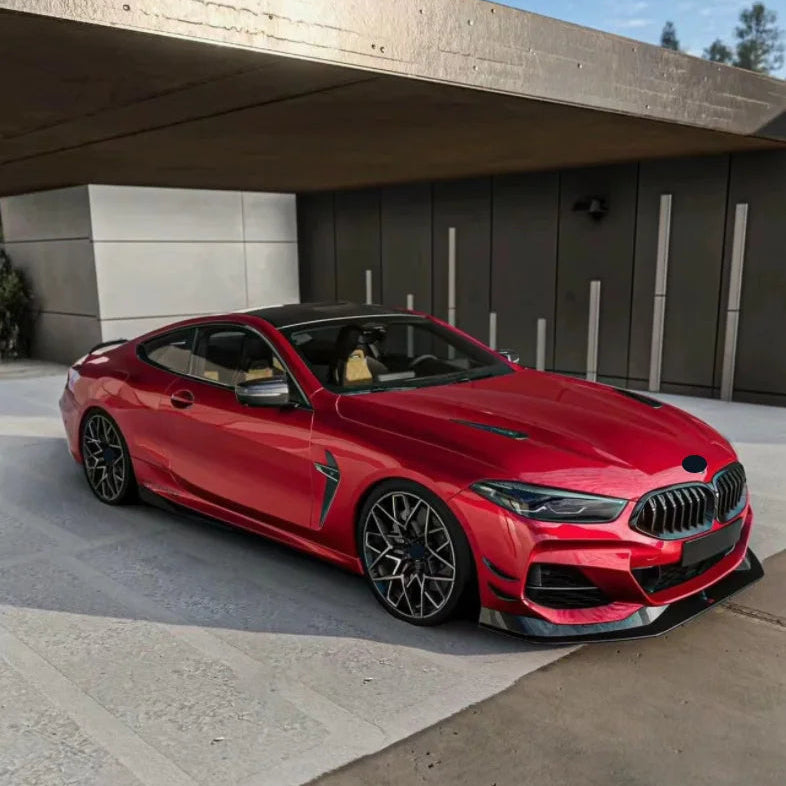 BMW 8 Series G14 G15 G16 AC Style Gloss Black Front Lip Splitter (2018+)