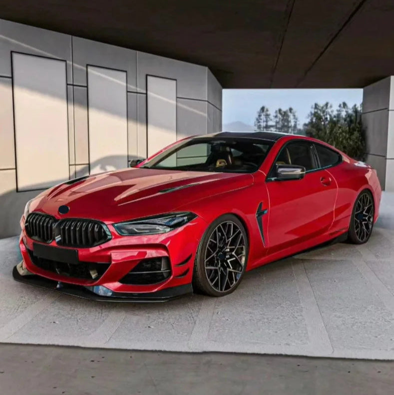 BMW 8 Series G14 G15 G16 AC Style Gloss Black Front Lip Splitter (2018+)