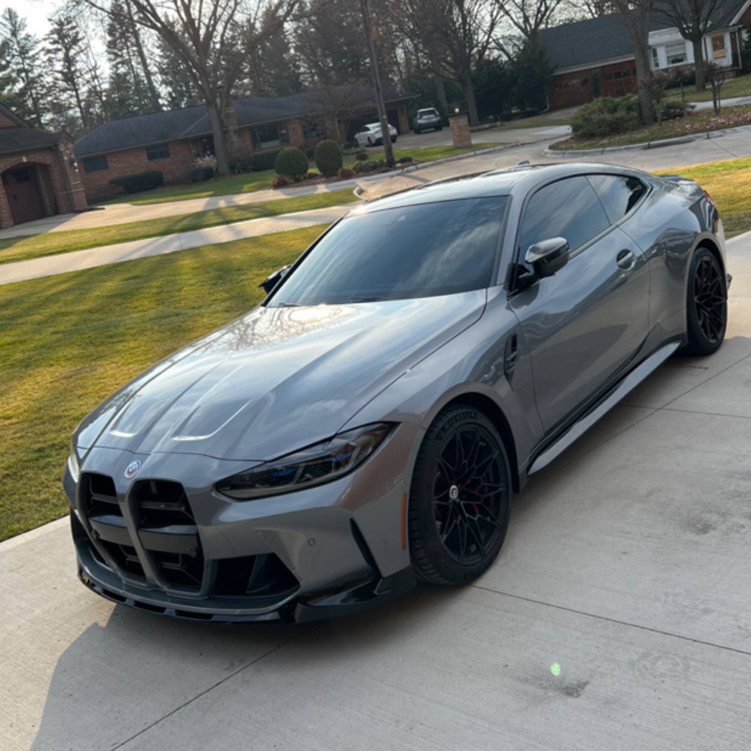 BMW M3 G80 G81 / M4 G82 G83 Gloss Black Abs Mp Style Front Lip Splitter (2021+)