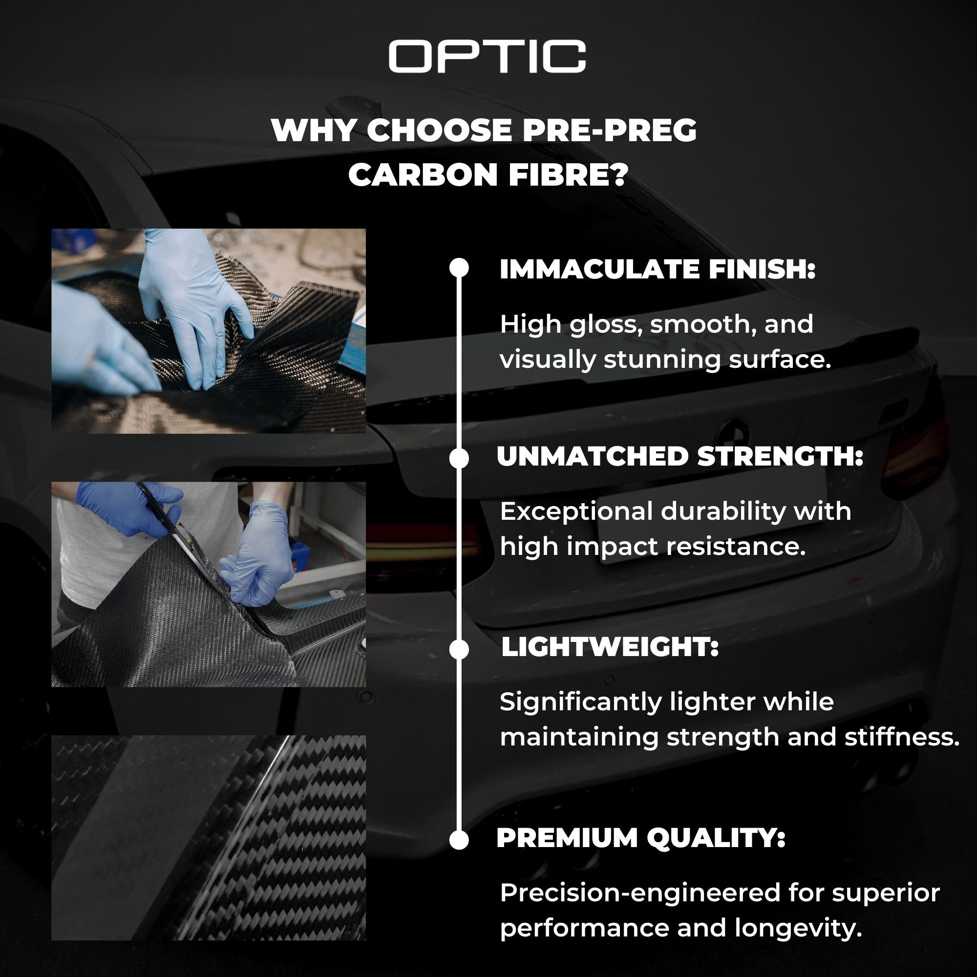 BMW 1 & 2 Series F40 F44 G29 J29 M-Style Pre-Preg Dry Carbon Fibre Wing Mirror Covers By OPTIC (2019+)