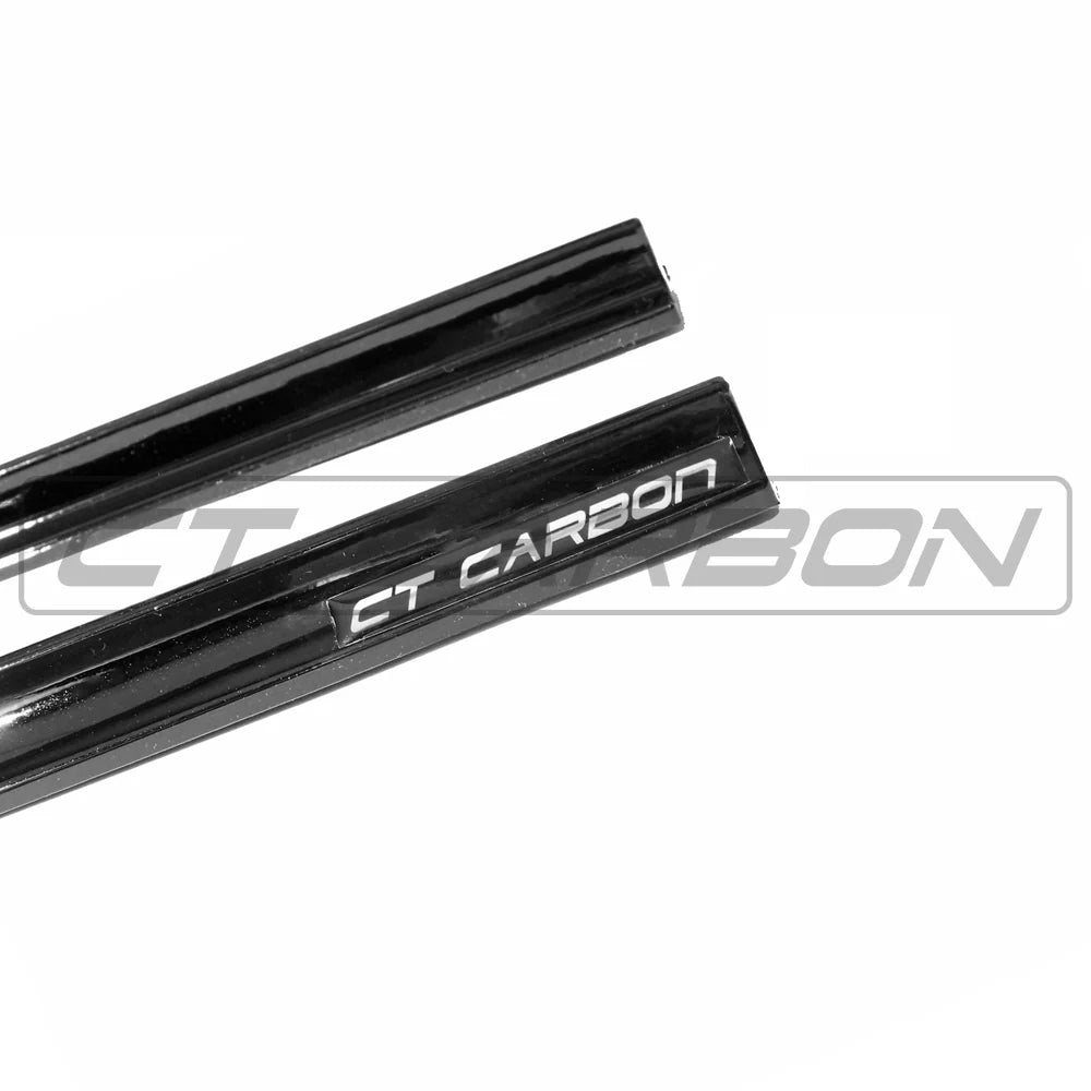 VW POLO MK5 2014-2017 GLOSS BLACK SIDE SKIRTS - CT CARBON