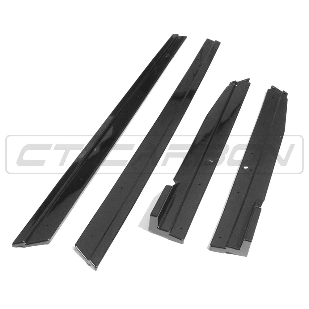 VW GOLF R/GTD/GTI MK7/7.5 2014-2020 GLOSS BLACK SIDE SKIRTS - CT CARBON