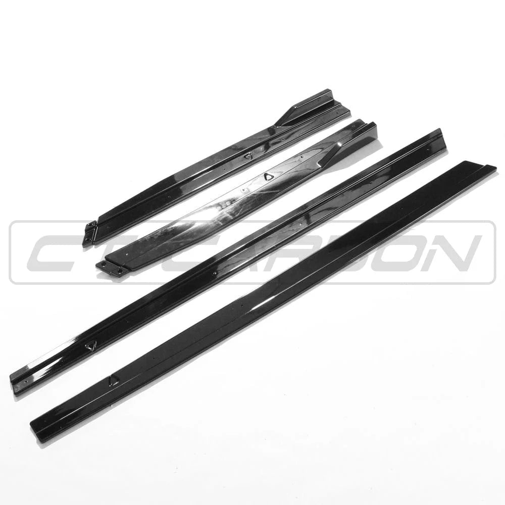 VW GOLF R/GTD/GTI MK7/7.5 2014-2020 GLOSS BLACK SIDE SKIRTS - CT CARBON - Avoro Design