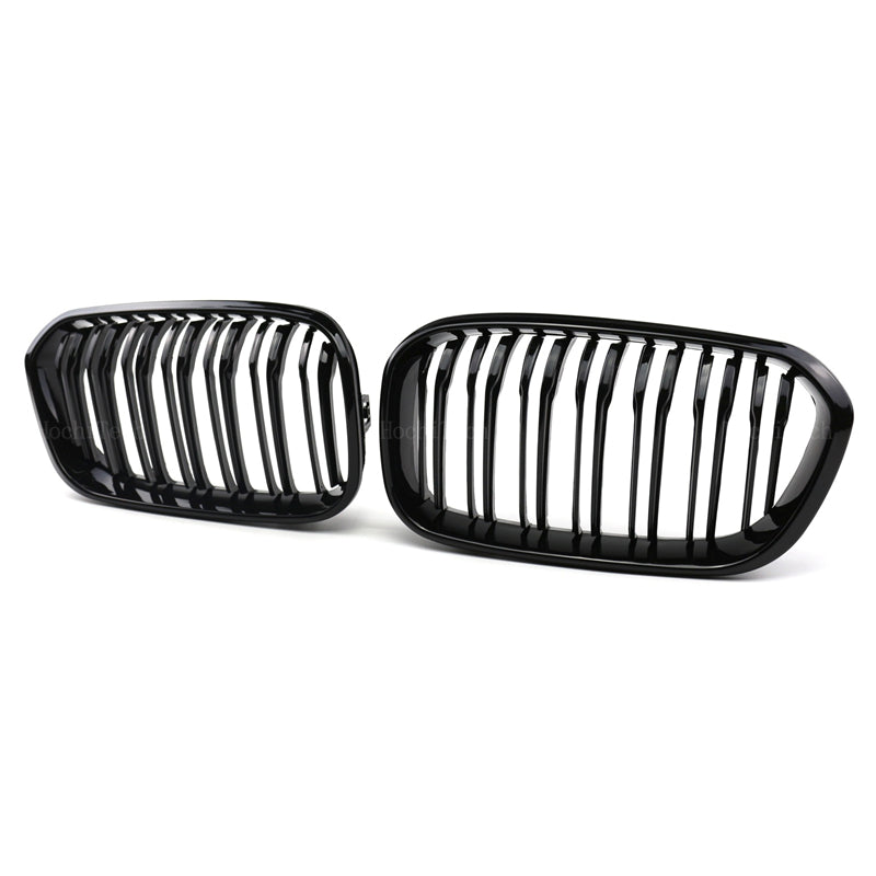 1 Series LCI Gloss Black Double Slat Front Grills F20 F21 (2015-2019) - Avoro Design